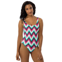 Load image into Gallery viewer, Yeehaw Turquoise Aztec One-Piece Swimsuit