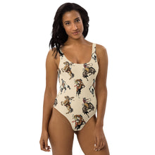 Load image into Gallery viewer, Yeehaw Vintage Cowgirl One-Piece Swimsuit