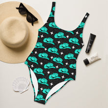 Load image into Gallery viewer, Yeehaw Turquoise Hat One-Piece Swimsuit