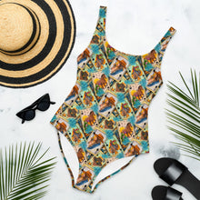 Load image into Gallery viewer, Yeehaw Feelin' Lucky Cowgirl One-Piece Swimsuit
