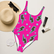 Load image into Gallery viewer, Yeehaw Leopard Lightning One-Piece Swimsuit