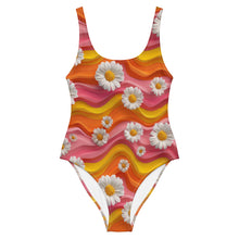 Load image into Gallery viewer, Yeehaw Groovy Floral One-Piece Swimsuit