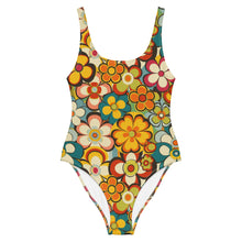 Load image into Gallery viewer, Baha Ranch Yeehaw Woodstock Retro Floral One-Piece Swimsuit
