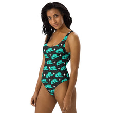 Load image into Gallery viewer, Yeehaw Turquoise Hat One-Piece Swimsuit