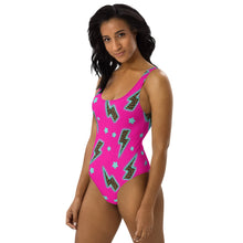 Load image into Gallery viewer, Yeehaw Leopard Lightning One-Piece Swimsuit