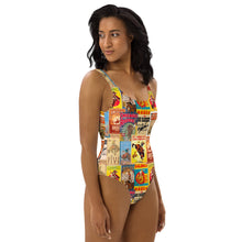 Load image into Gallery viewer, Yeehaw Vintage Rodeo Poster One-Piece Swimsuit