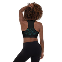 Load image into Gallery viewer, Turquoise Cattle Brands Sports Bra