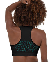Load image into Gallery viewer, Turquoise Cattle Brands Sports Bra