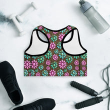Load image into Gallery viewer, Pink Turquoise Cowgirl Sports Bra