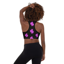 Load image into Gallery viewer, Purple Neon Cactus Padded Sports Bra