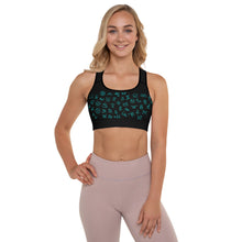 Load image into Gallery viewer, Turquoise Cattle Brands Sports Bra