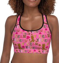 Load image into Gallery viewer, Hot Pink Yeehaw Padded Sports Bra