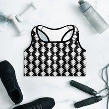 Load image into Gallery viewer, White Aztec Padded Sports Bra