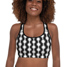 Load image into Gallery viewer, White Aztec Padded Sports Bra
