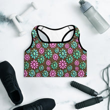Load image into Gallery viewer, Pink Turquoise Cowgirl Sports Bra