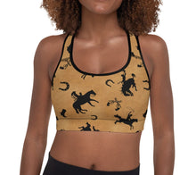 Load image into Gallery viewer, Vintage Western Padded Sports Bra