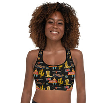Load image into Gallery viewer, All Cowboy Padded Sports Bra