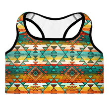 Load image into Gallery viewer, Mustard Aztec Padded Sports Bra