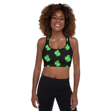 Load image into Gallery viewer, Neon Cactus Padded Sports Bra