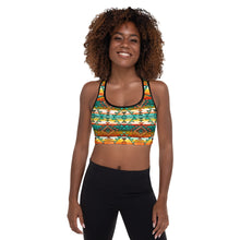 Load image into Gallery viewer, Mustard Aztec Padded Sports Bra