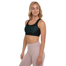 Load image into Gallery viewer, Turquoise Cattle Brands Sports Bra