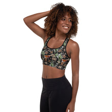 Load image into Gallery viewer, Cowboy Collage Sports Bra