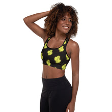 Load image into Gallery viewer, Green Neon Cactus Padded Sports Bra