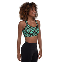 Load image into Gallery viewer, Turquoise Aztec Sports Bra