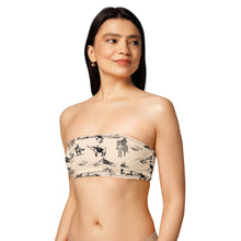 Load image into Gallery viewer, YEEHAW Cowboy Ranch Recycled bandeau bikini top