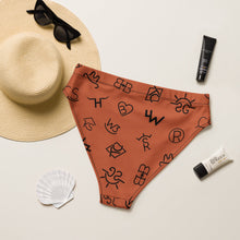 Load image into Gallery viewer, Yeehaw Brown Cattle Brands Bikini Bottom