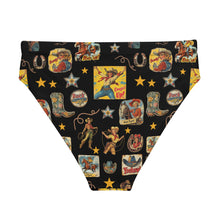 Load image into Gallery viewer, Yeehaw Vintage Cowgirl Collage Bikini Bottom