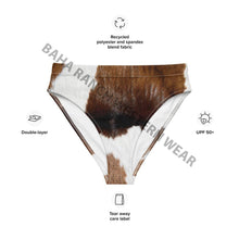 Load image into Gallery viewer, Yeehaw Brown Cow Print Bikini Bottom