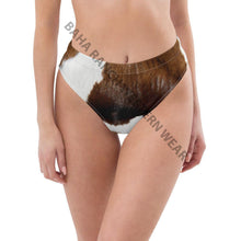 Load image into Gallery viewer, Yeehaw Brown Cow Print Bikini Bottom