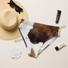 Load image into Gallery viewer, Yeehaw Brown Cow Print Bikini Bottom