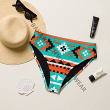 Load image into Gallery viewer, Yeehaw Turquoise Orange Aztec Bikini Bottom