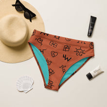 Load image into Gallery viewer, Yeehaw Brown Cattle Brands Bikini Bottom