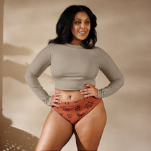 Load image into Gallery viewer, Yeehaw Brown Cattle Brands Bikini Bottom
