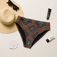 Load image into Gallery viewer, Yeehaw Teal Aztec Bikini Bottom