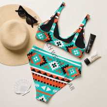 Load image into Gallery viewer, Yeehaw Turquoise Orange Aztec Bikini
