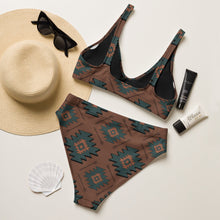 Load image into Gallery viewer, Yeehaw Teal Aztec Bikini
