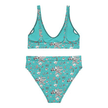 Load image into Gallery viewer, Baha Ranch Yeehaw Turquoise Rhinestone Cowgirl Turquoise Bikini