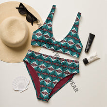 Load image into Gallery viewer, Yeehaw Teal Burgandy Aztec Bikini