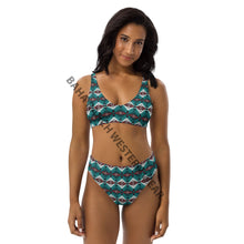 Load image into Gallery viewer, Yeehaw Teal Burgandy Aztec Bikini