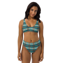 Load image into Gallery viewer, Yeehaw Teal Aztec Blanket Print Bikini