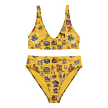 Load image into Gallery viewer, Yeehaw Vintage Cowboy Collage Mustard Bikini
