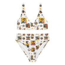Load image into Gallery viewer, Yeehaw Vintage Cowgirl Collage White Bikini