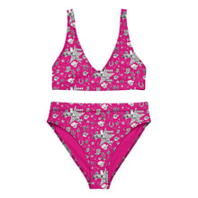 Load image into Gallery viewer, Baha Ranch Yeehaw Magenta Rhinestone Cowgirl Turquoise Bikini