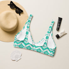 Load image into Gallery viewer, Ready to Ship Yeehaw Turquoise Aztec Bikini Top Size Medium