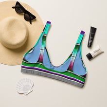 Load image into Gallery viewer, Yeehaw Aqua Serape Bikini Top