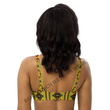 Load image into Gallery viewer, Yeehaw Mustard Aztec Bikini Top